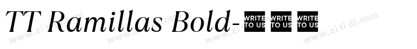 TT Ramillas Bold字体转换